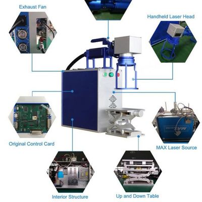 0.01mm 1060nm Laser Marking Machine For Metal , 50w Fiber Laser Marking Machine