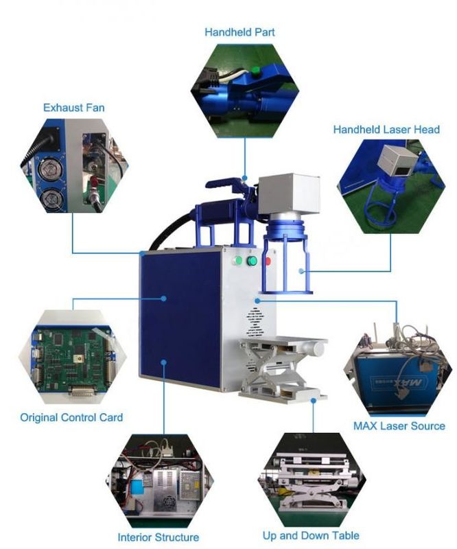 0.01mm 1060nm Laser Marking Machine For Metal , 50w Fiber Laser Marking Machine