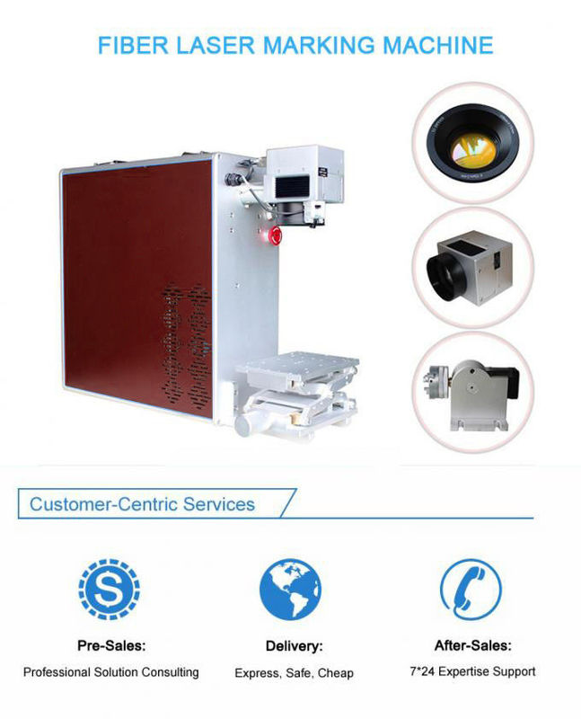 0.01mm 1060nm Laser Marking Machine For Metal , 50w Fiber Laser Marking Machine