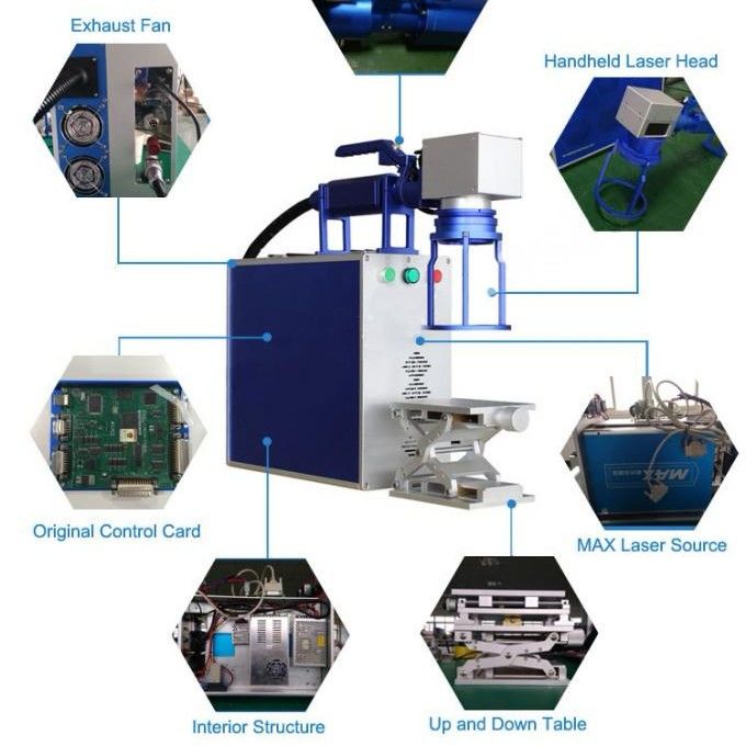 0.01mm 1060nm Laser Marking Machine For Metal , 50w Fiber Laser Marking Machine