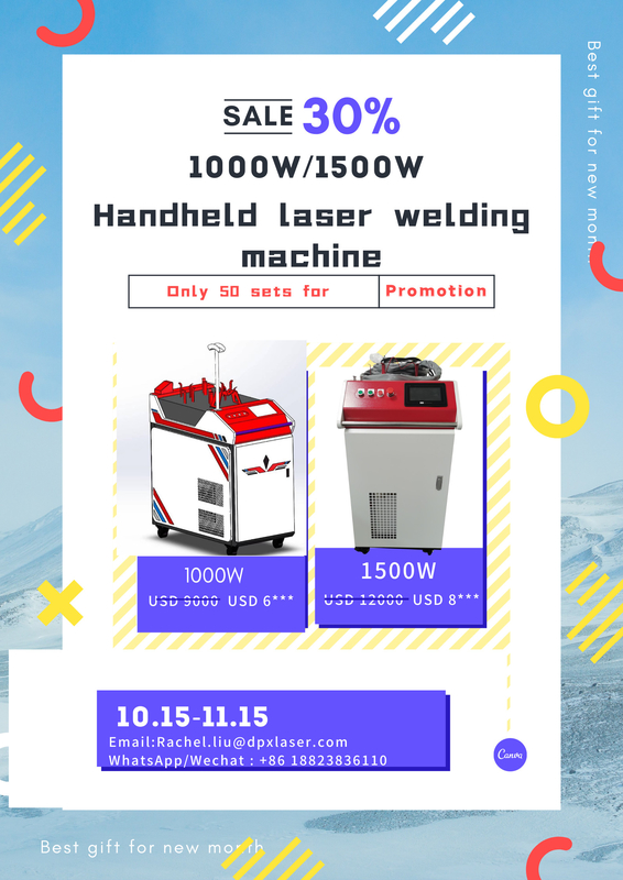 перекрытие водяного охлаждения сварочного аппарата лазера 1000W 1080nm Handheld